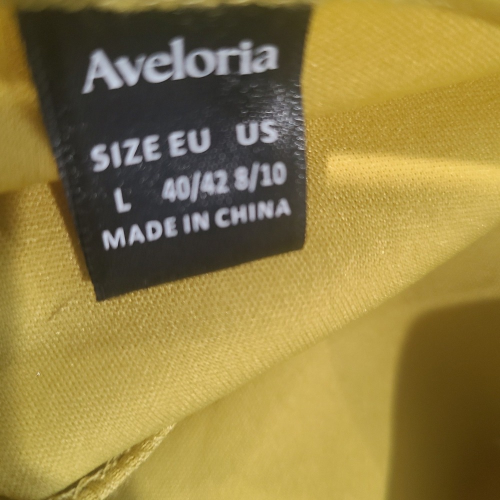 Aveloria Chartreuse Yellow Ruched Sleeveless Maxi Dress Size 8/10 Large - Picture 2 of 11